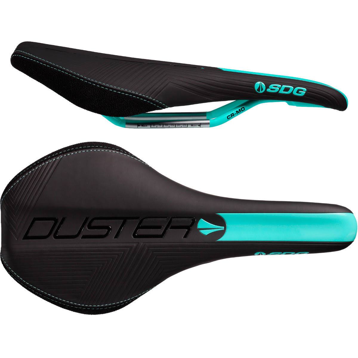 SDG Duster Mtn P Ti-Alloy Rail Saddle - Black-Teal