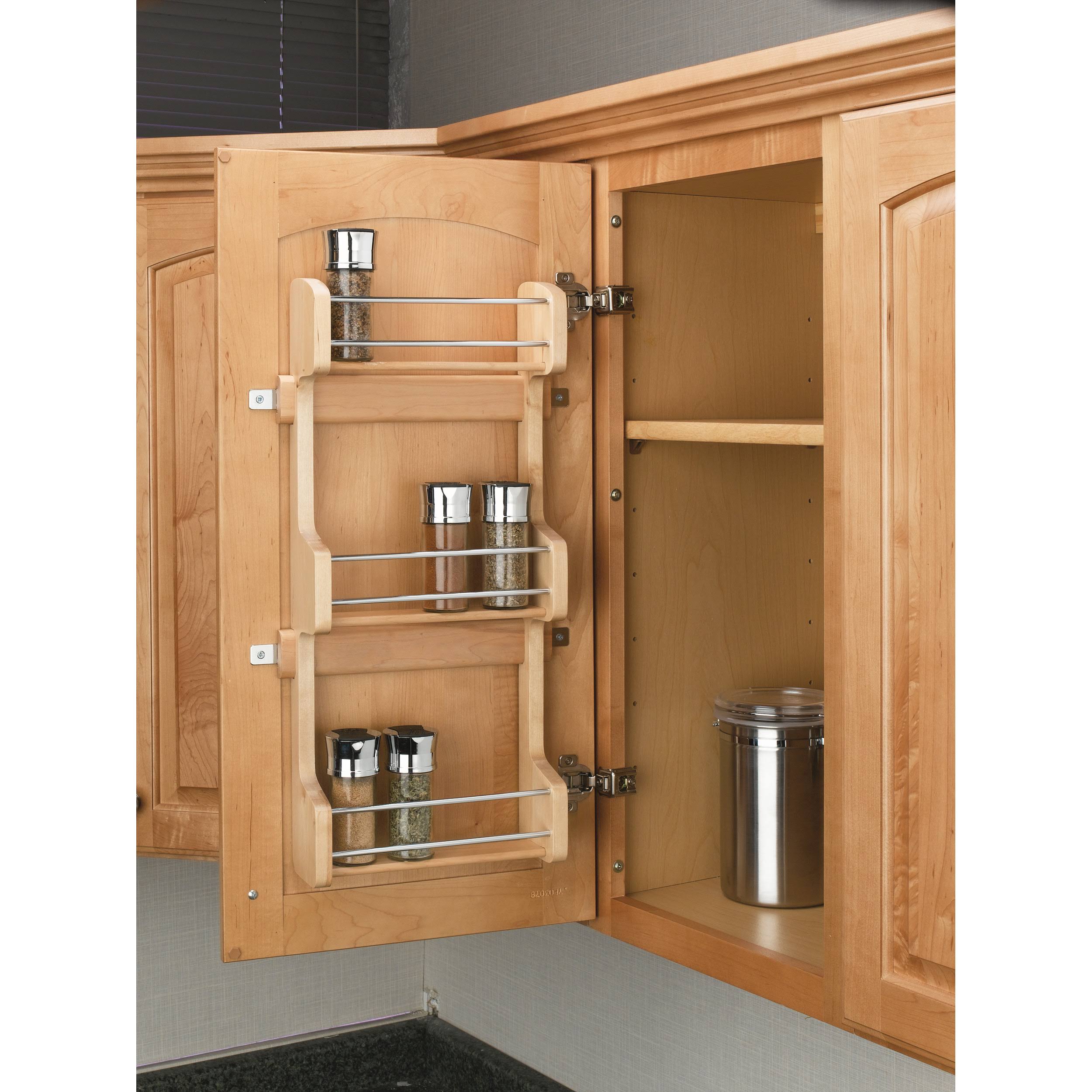 Rev-a-Shelf Door Mount Spice Rack, Natural