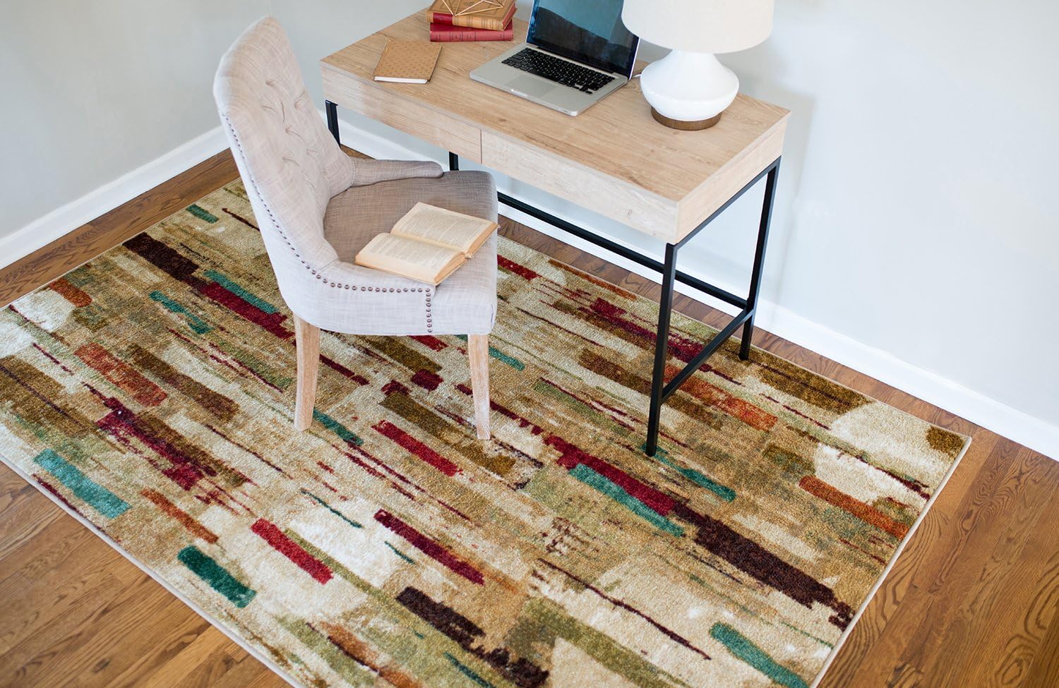 Mohawk Home Strata Facets Abstract Printed Area Rug, 7'6x10', Multicolor