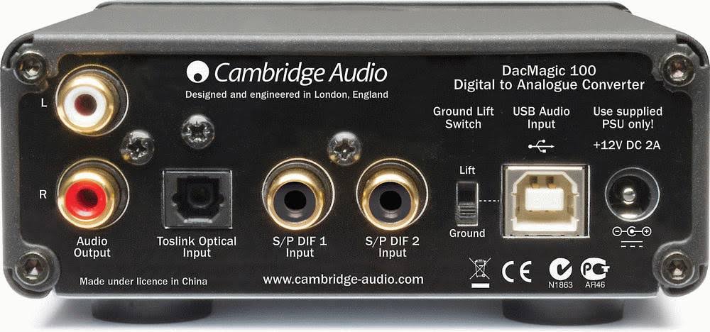 Cambridge Audio DacMagic 100 Digital to Analogue CONVERTER, Black