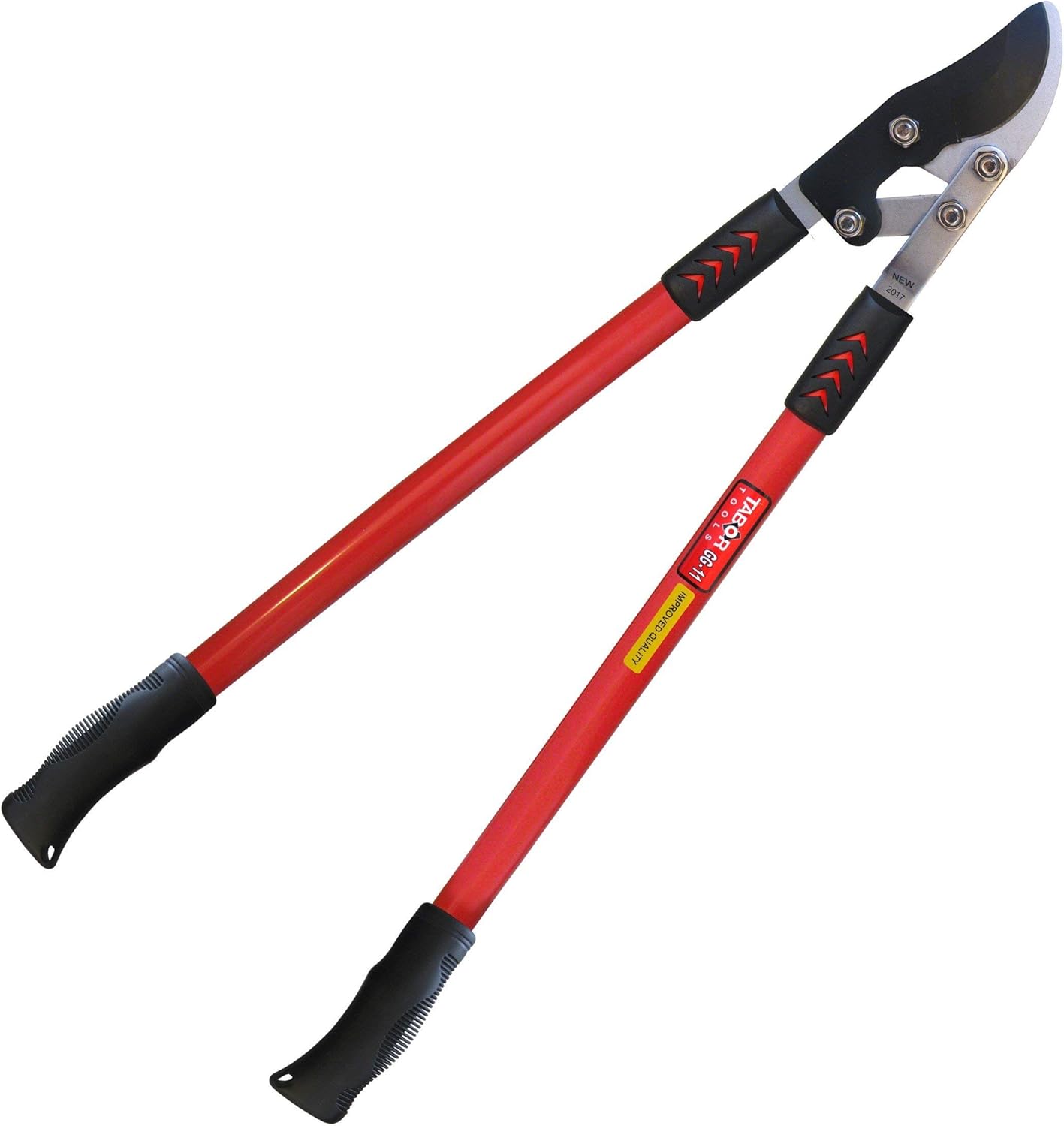 TABOR TOOLS GG11A Bypass Lopper with Compound Action, 30 Inch Tree Trimmer, Branch Cutter with ⌀ 1 3/4 Inch Cutting Capacity, Delivers Clean Cuts with Ease. Pack of 2