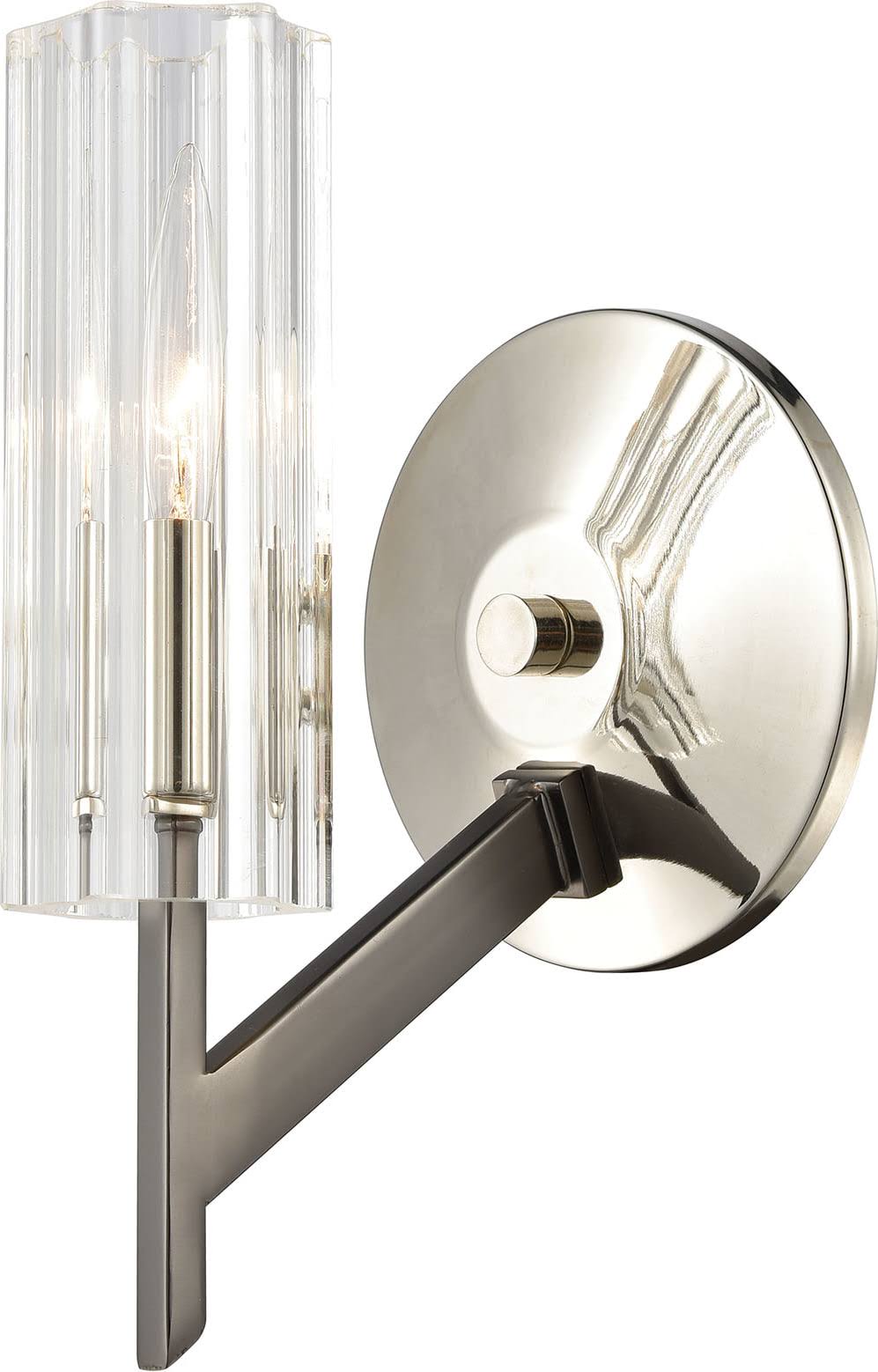 Elk Lighting 55070/1 Aspire 1-Light Sconce in Black Nickel with Ribbed