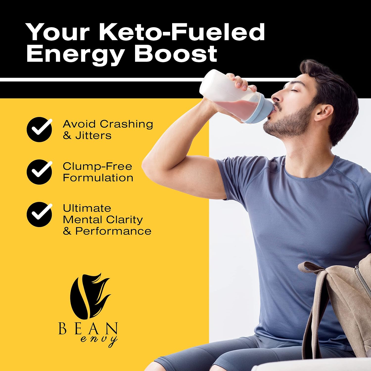 Bean Envy MCT Oil Powder with Collagen and Acacia - Gluten & Dairy-Free - Keto Creamer for Coffee, Ice Cream, Shakes and Smoothies - Salted Caramel Pack of 2