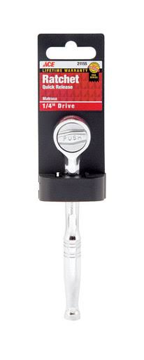 Ace 1/4 in. Drive Steel Quick Release Ratchet(21155-40A)