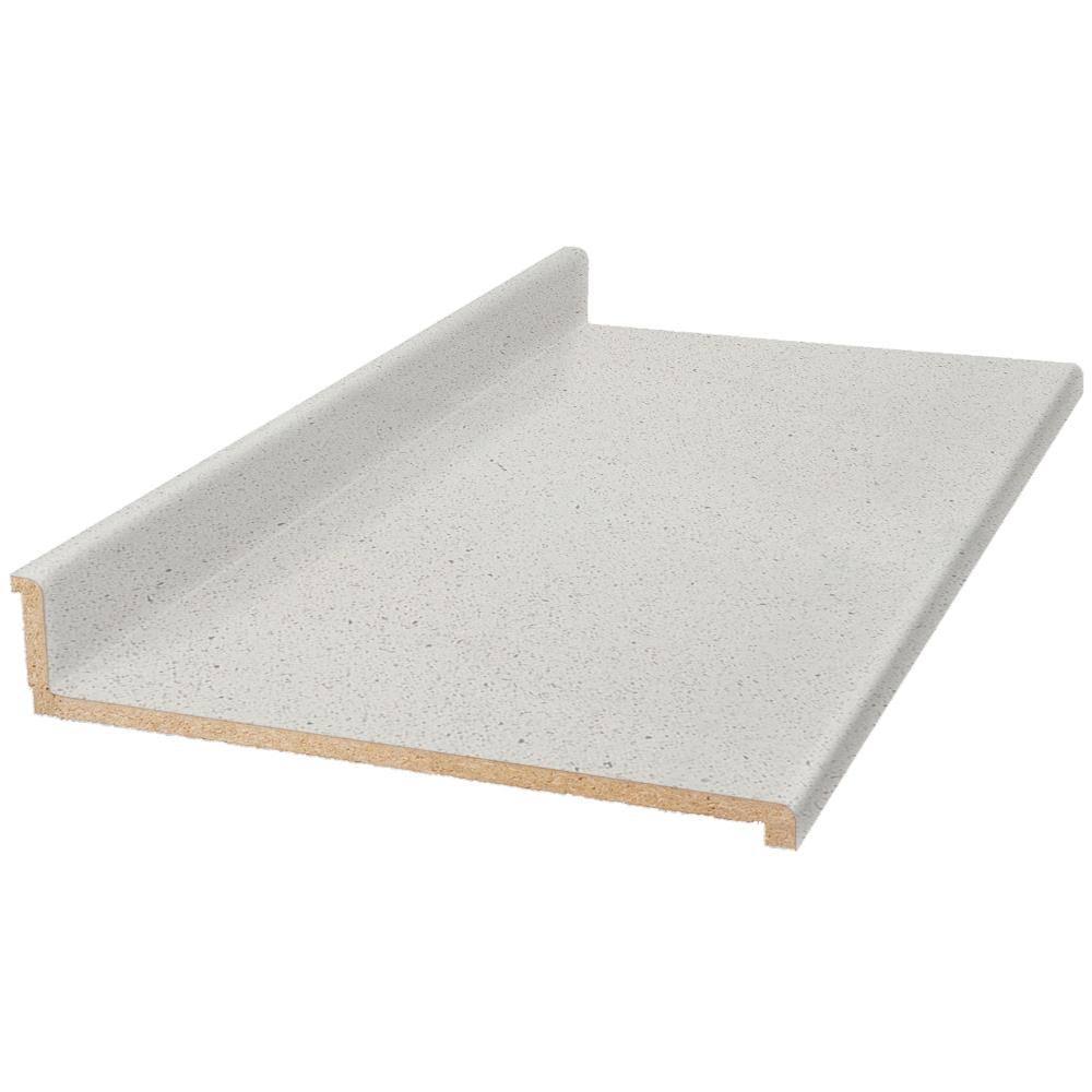 Hampton Bay 10 ft. Laminate Countertop in Sea Salt with Tempo Edge and Integrated Backsplash, Blue