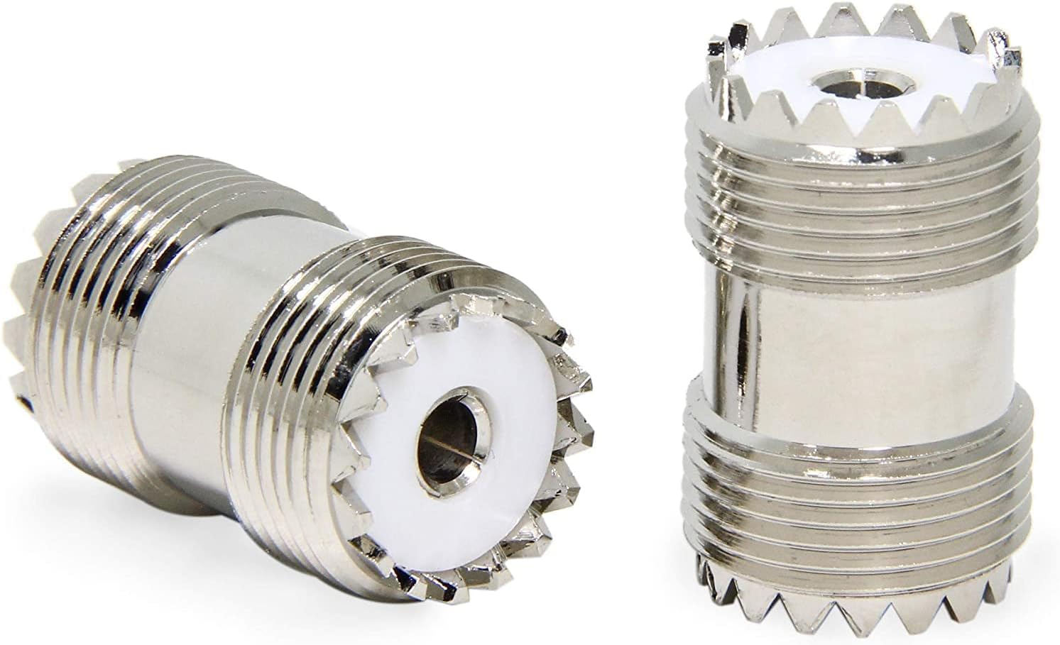 PL259 Barrel Connector, 5-Pack RFAdapter UHF Female to Female Coax Coaxial Adapter Coupler for CB Ham Radio Antenna, SWR Meter Cable Extention