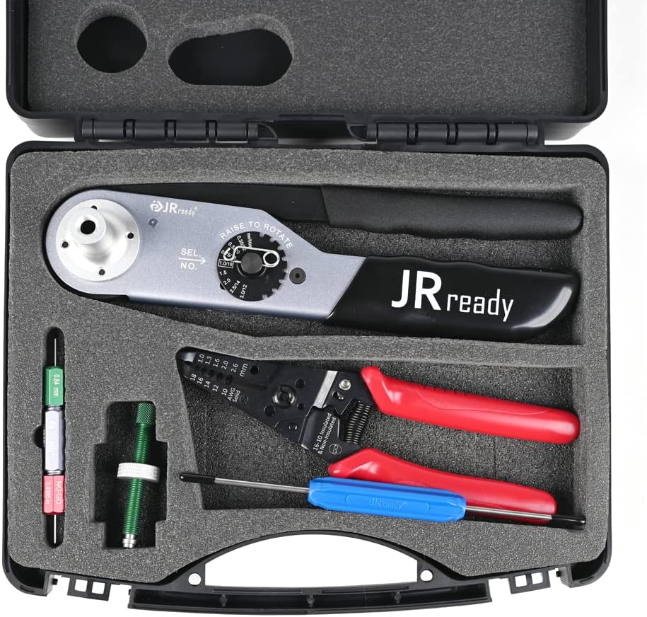 JRready JRD-HDT-48(HDT-48-00)+DRK-RT1+G454+ACT-WS30 stripper tool KIT JST2109S crimp 12#, 16#, 20# solid contacts of DT, DTM, DTP, DTV, DRB, DRCP and STRIKE series connectors 12-22AWG