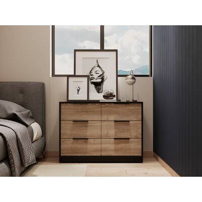 Lang 4 Drawer Double Dresser Wade Logan Color: Black