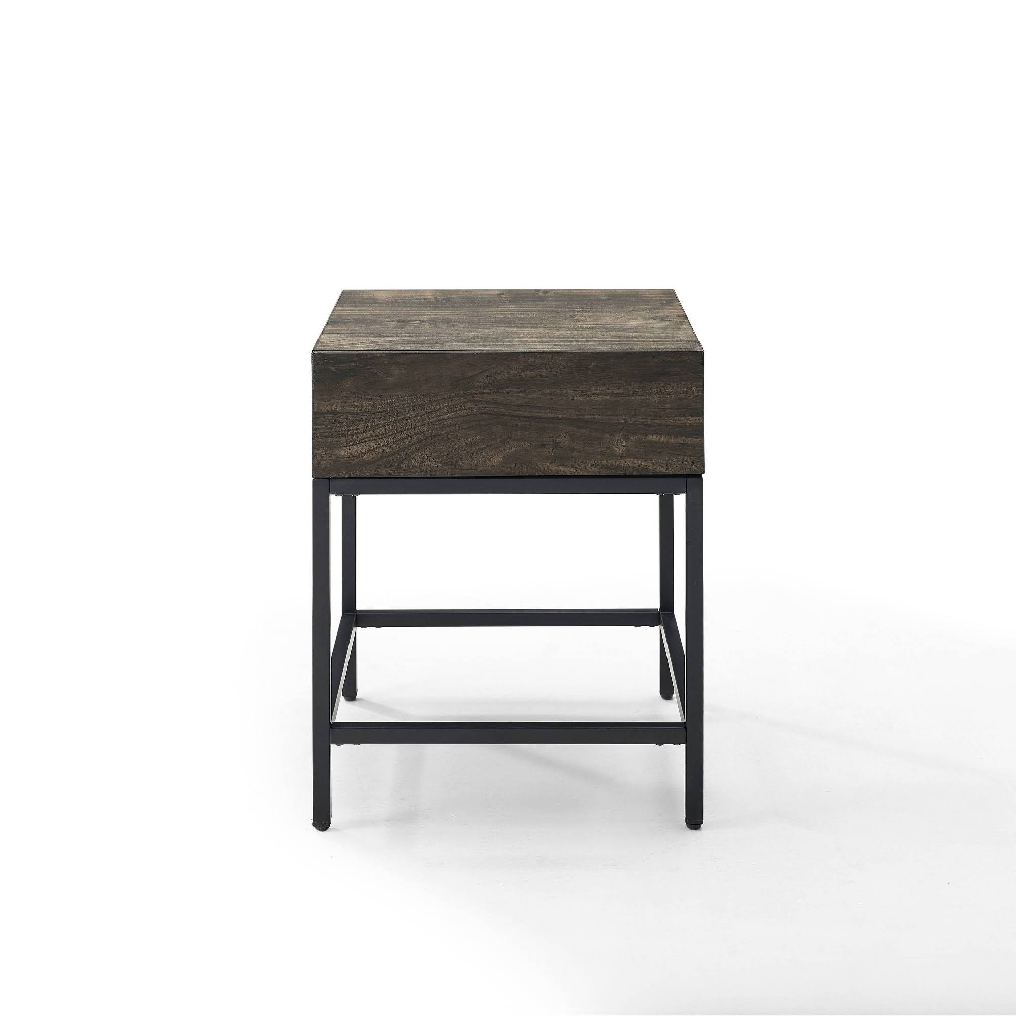 Crosley Jacobsen End Table Brown Ash Black