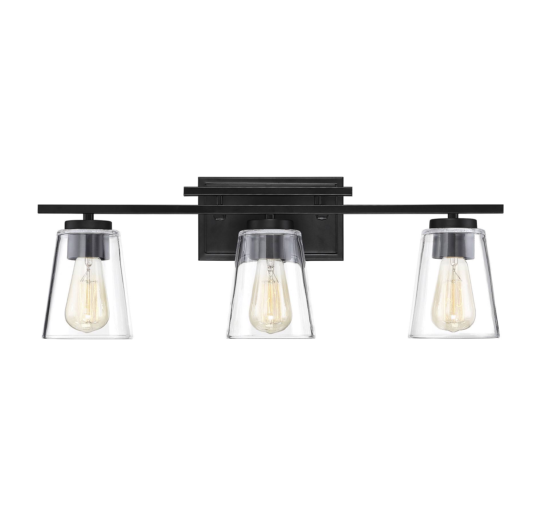 Savoy House Calhoun 3 Light Bath Bar, Black - 8-1020-3-BK