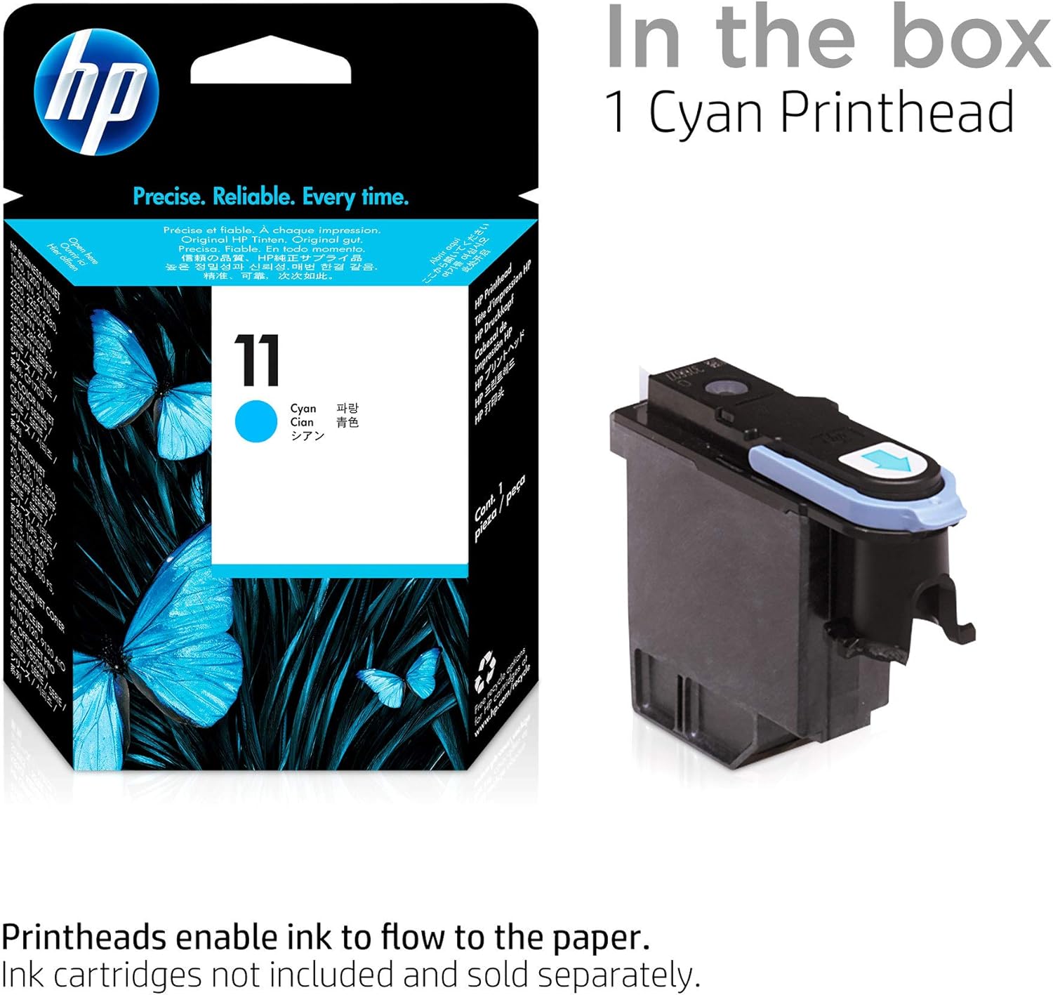 HP 11 | Ink Printhead | Cyan | C4811A Pack of 2
