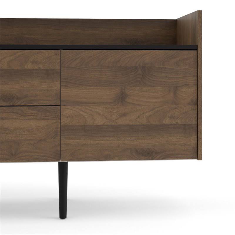 Atlin Designs 2 Drawer and 3 Door Sideboard in Walnut and Black