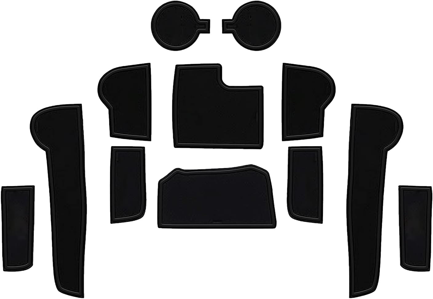 CDEFG Custom Fit Cup, Door and Center Console Liner Accessories for 2020 2021 Soul Booster Car Door Slot Mats Cup Holder Pocket Inserts Coaster Pad Anti Slip Mats, 12PCS (White Trim)