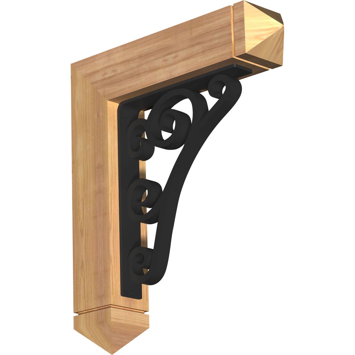 3 1/2 inchw x 20 inchd x 23 inchh Tristan Arts u0026 Crafts Ironcrest Smooth BRACKET, Western Red Cedar (2 inchw x 12 inchd x 15