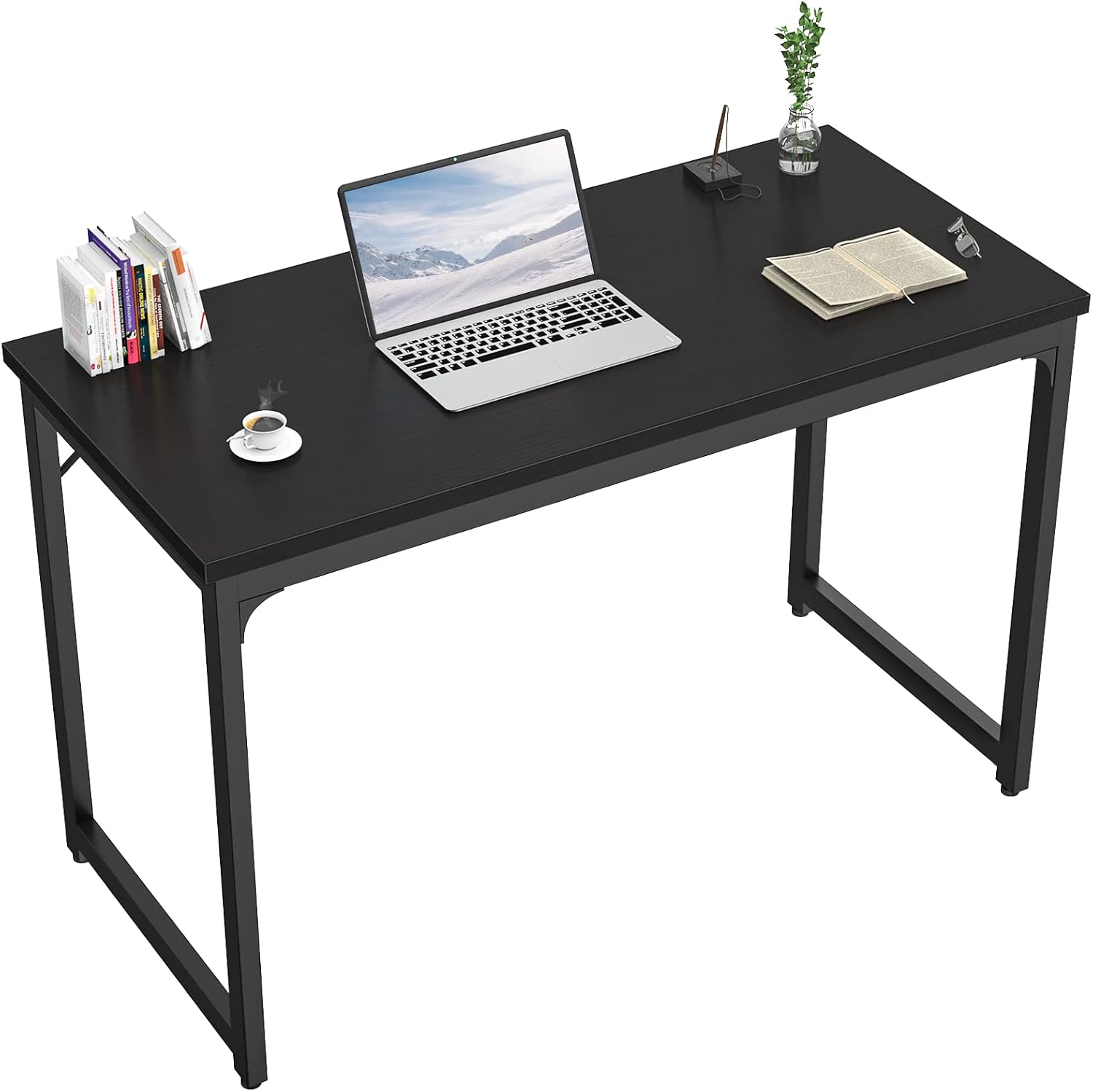 Small Computer Desk 32 Inch, Foxemart Small Writing Computer Desk for Small&nbsp;Space, Sturdy Laptop Study Desk Table Modern Simple Style Home Office, Black