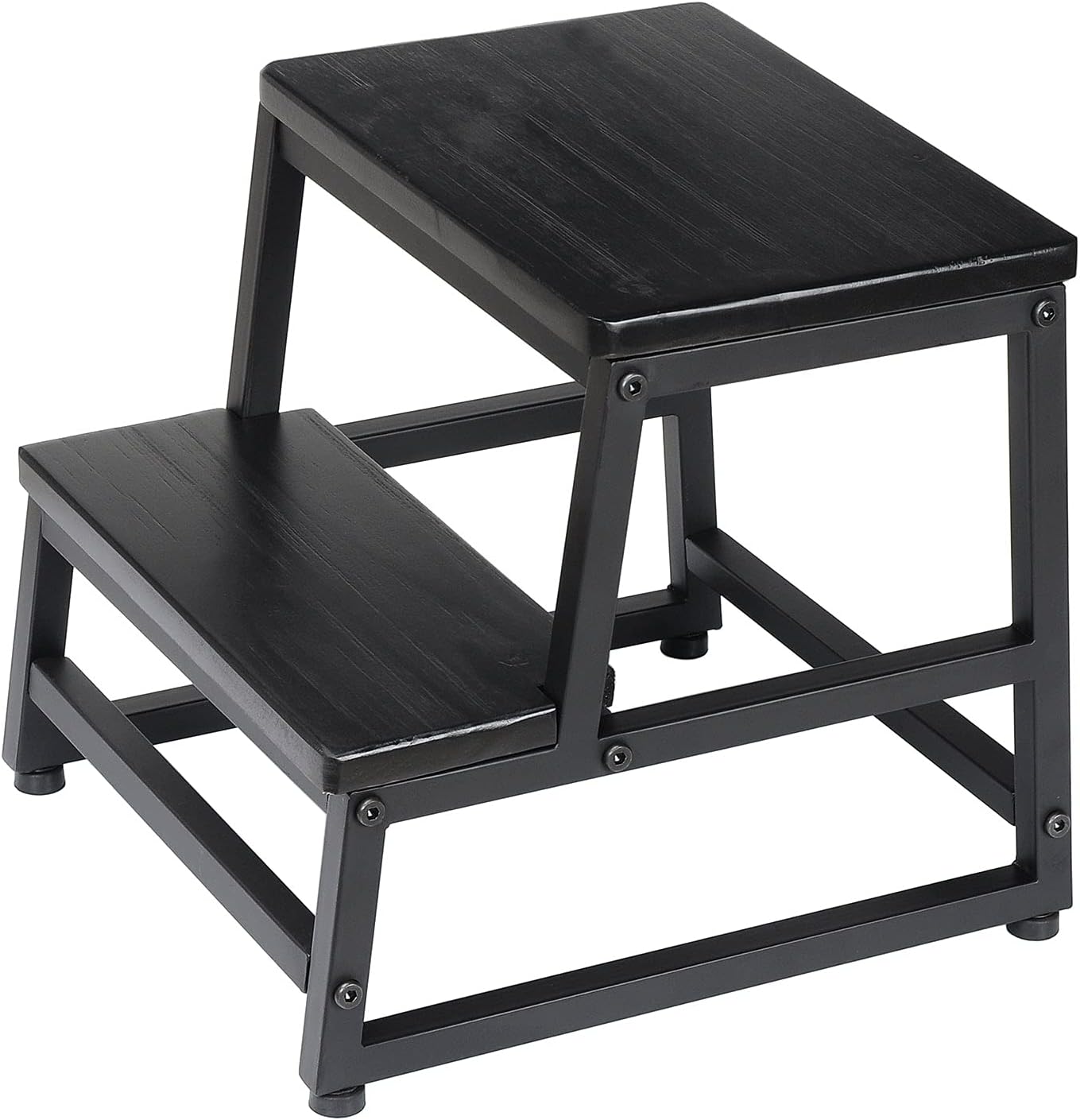 Bed Steps for High Beds for Adults 500lb Load Capacity -Assembly Required(Dark Walnut) Pack of 2