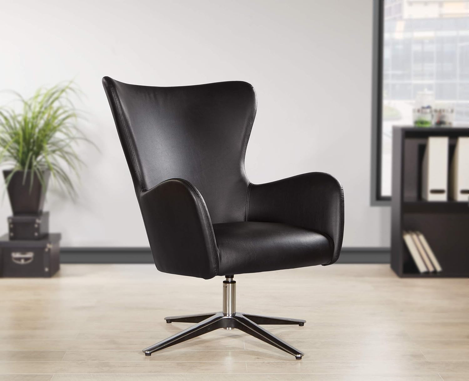 Office Star Wilma Home Office Arm Chair, Black