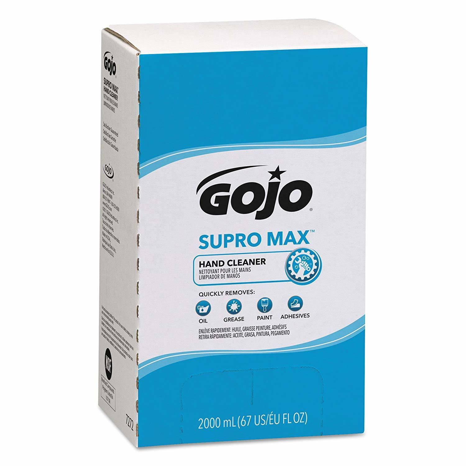 Gojo 727204CT Supro Max Hand Cleaner, 2000mL Pouchpack of 4