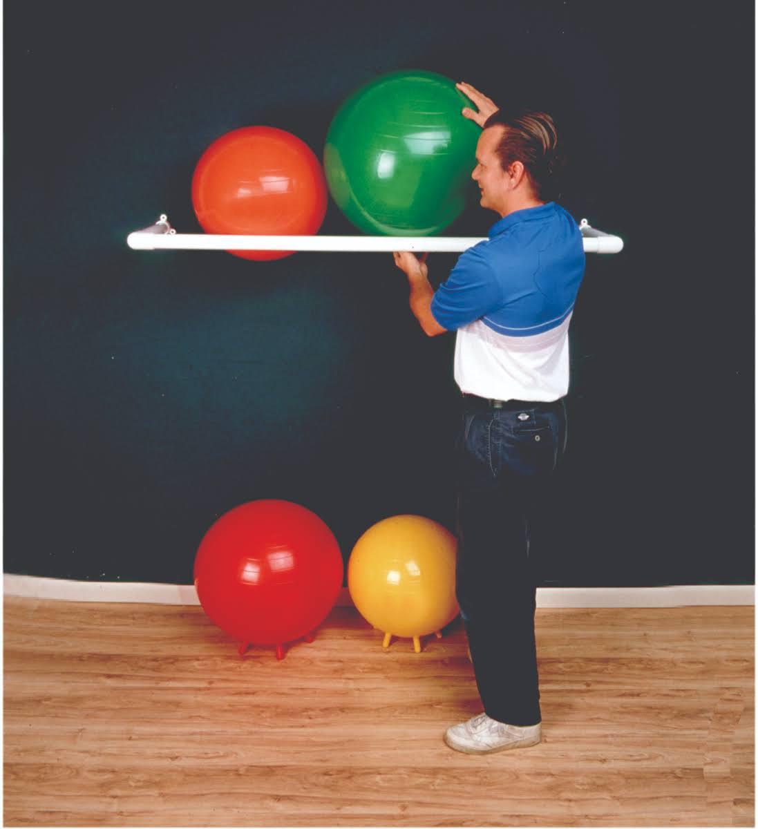 Cando Inflatable Exercise Ball - Accessory - PVC Wall Rack 1 Shelf