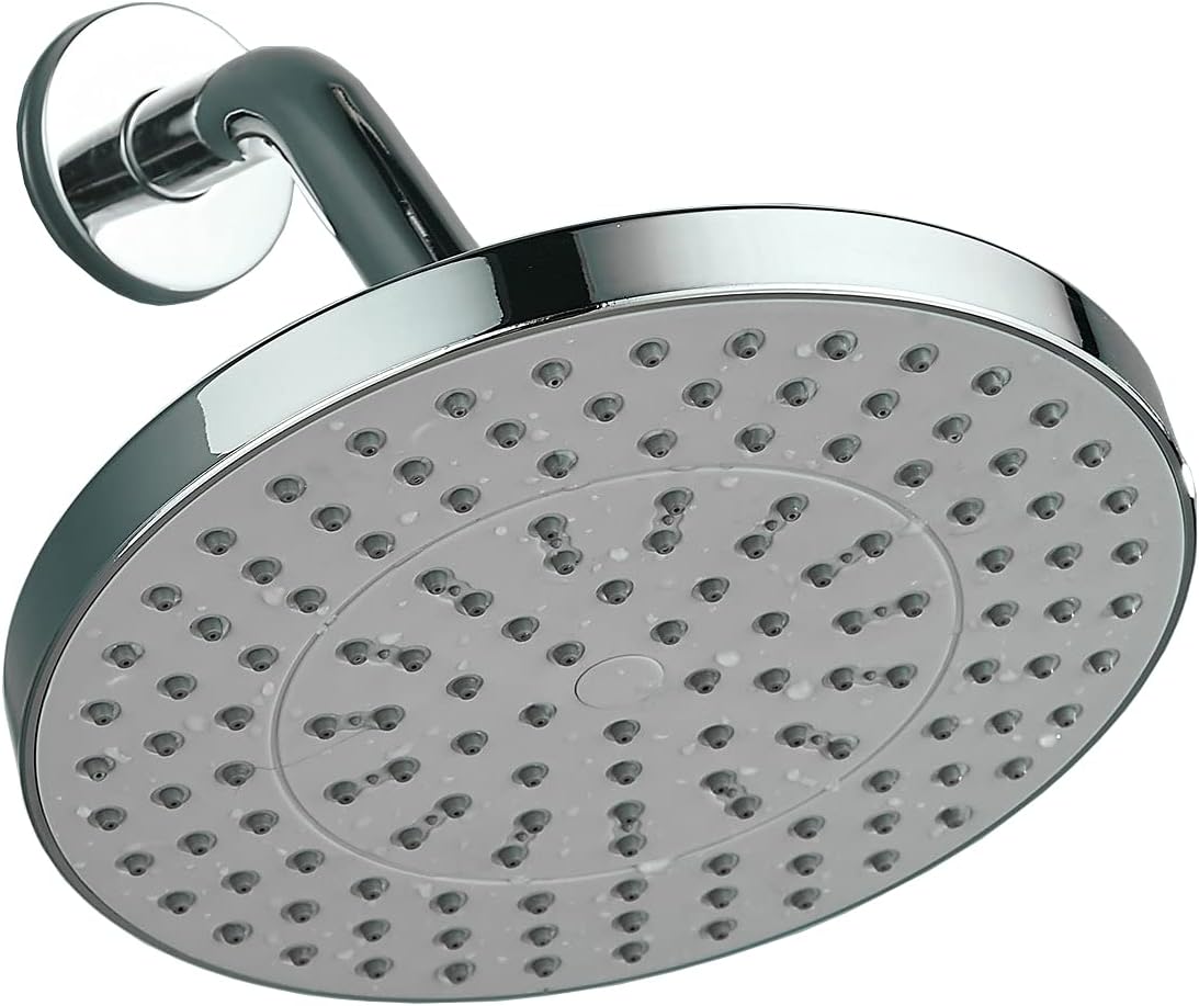 12 Inch LED Shower Head With Shower Arm,Hydroelectric Power Square Shower Head Made of 304 Stainless Steel,Temperature Sensor 3 Colors Changing,Black Pack of 2