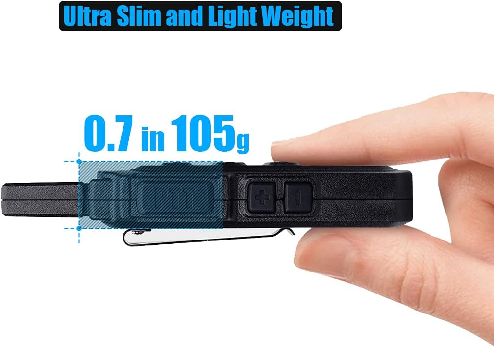 Retevis RT19 Walkie Talkies 20 Pack, Portable FRS Two Way Radios, Walkie Talkies for Adults, Small, Mini, Metal Clip, USB Rechargeable, for Commercial Business