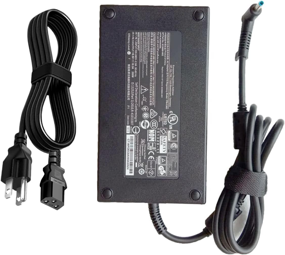 New 200W AC Adapter Compatible HP ZBook 17 15 G3 G4 G5 Pavilion Gaming 15 17 Envy 15 17 Studio G3 G4 G5 G6 G7 G8 TPN-CA03 815680-002 835888-001 Laptop Charger Power Supply Pack of 2