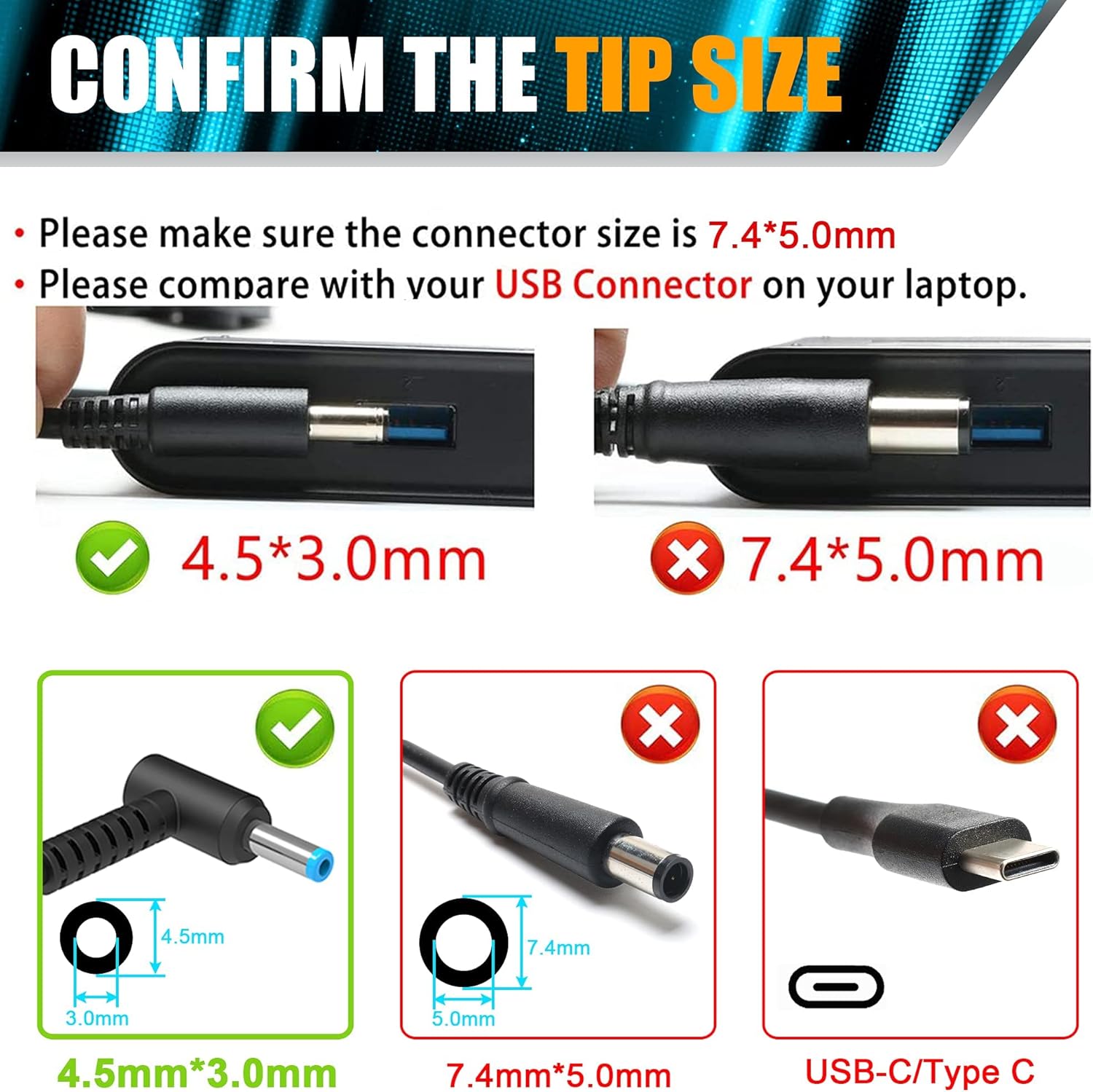 200W AC Adapter Laptop Charger Compatible with HP OMEN Pavilion Gaming 15 17 Envy 15 2020 TPN-DA10 L00818-850 TPN-LA21 L73385-001 ADP-200HB B OMEN 15 15t 17 17t Power Supply Cord Pack of 2