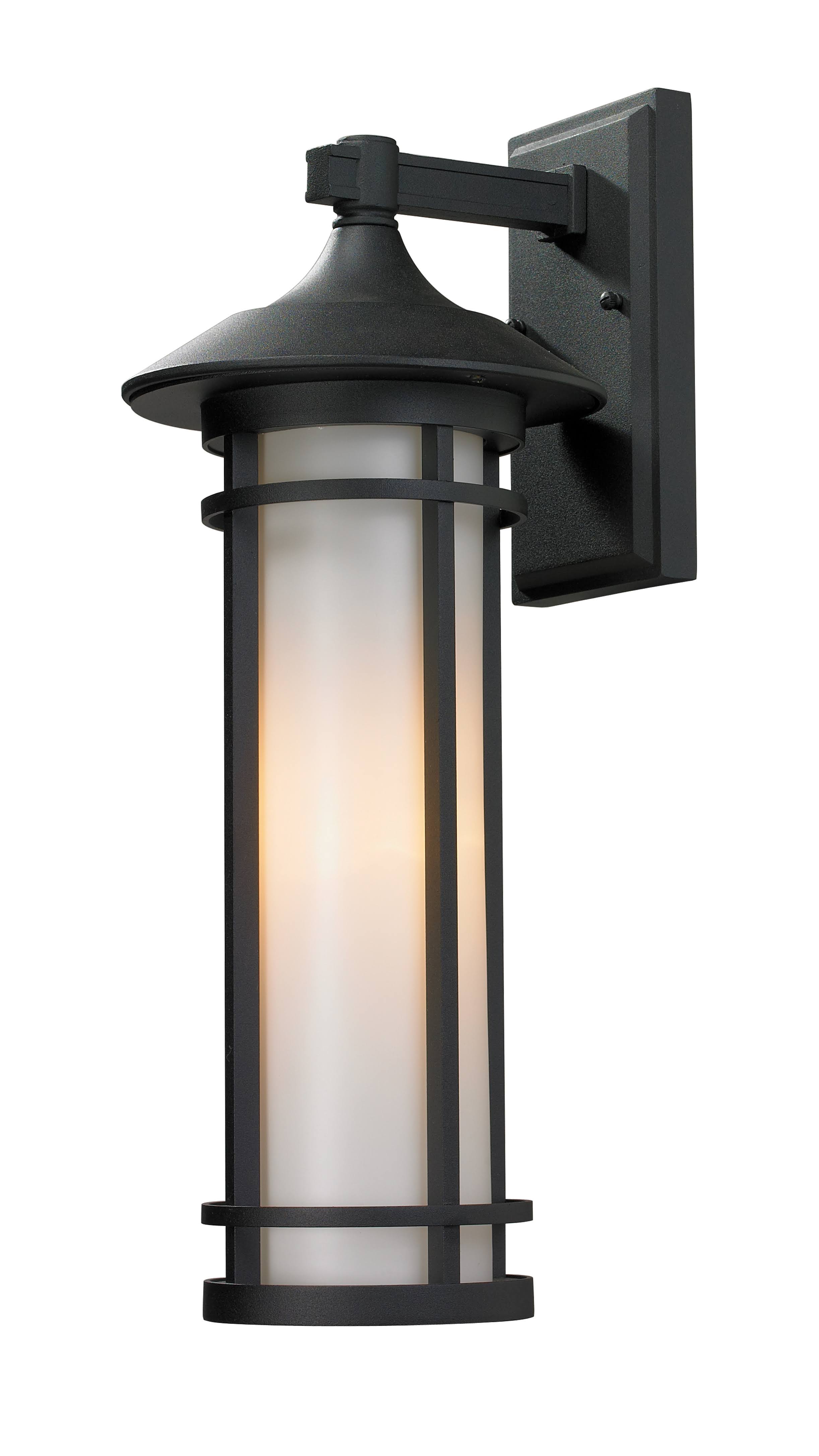 Z-Lite 529M-BK Woodland Outdoor Wall Light, Black