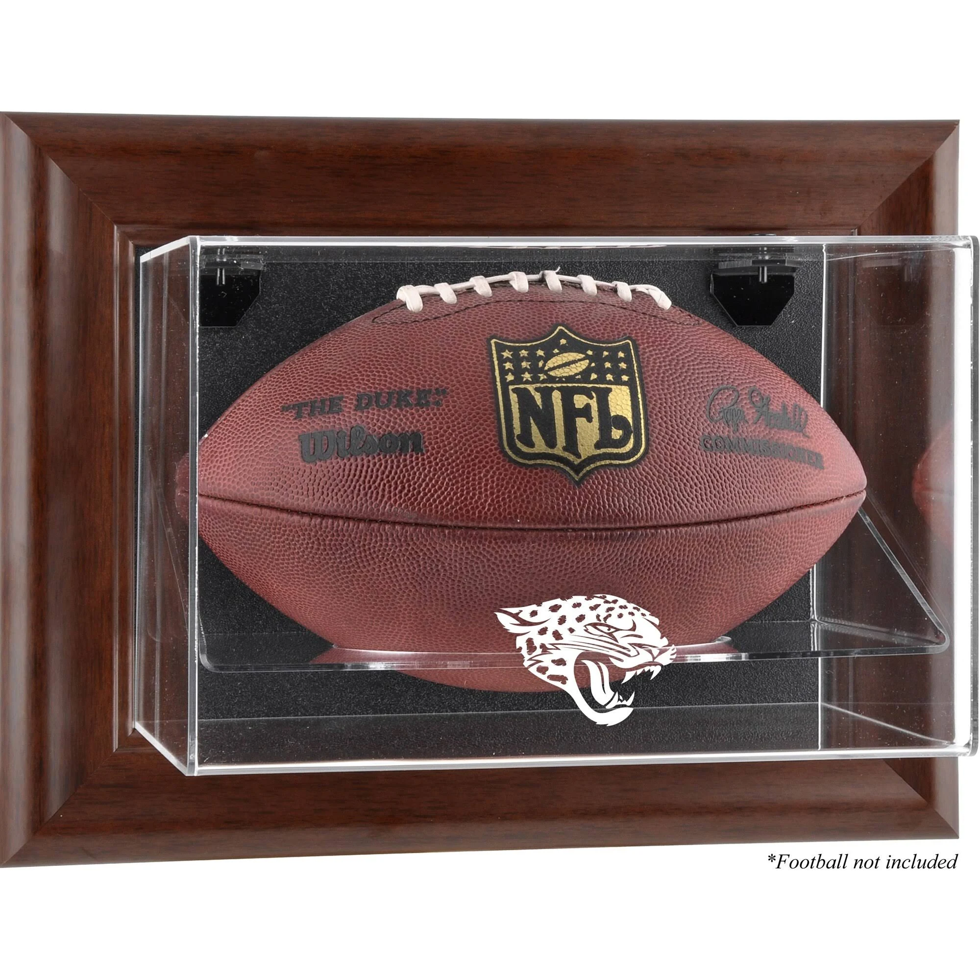 Fanatics Authentic Jacksonville Jaguars (2013-Present) Brown Framed Wall-Mountable Football Case