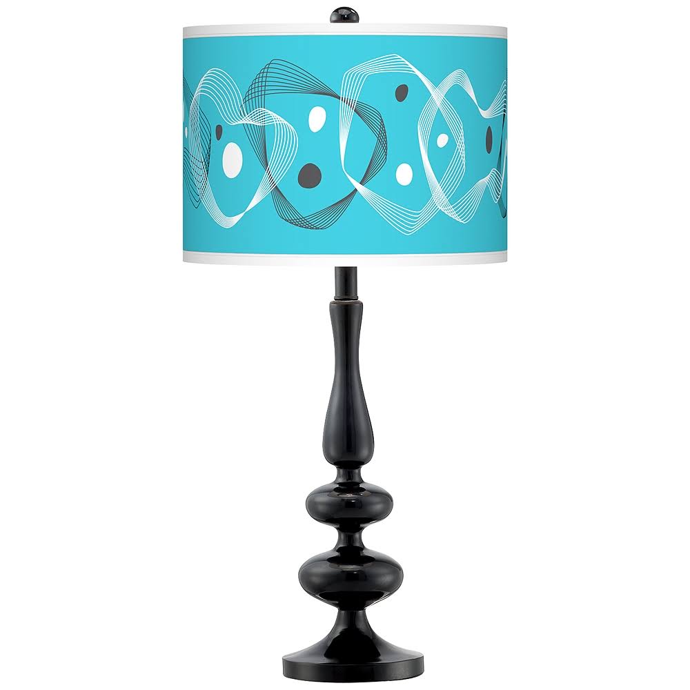 Ragnar Spirocraft Giclee Paley Black Table Lamp