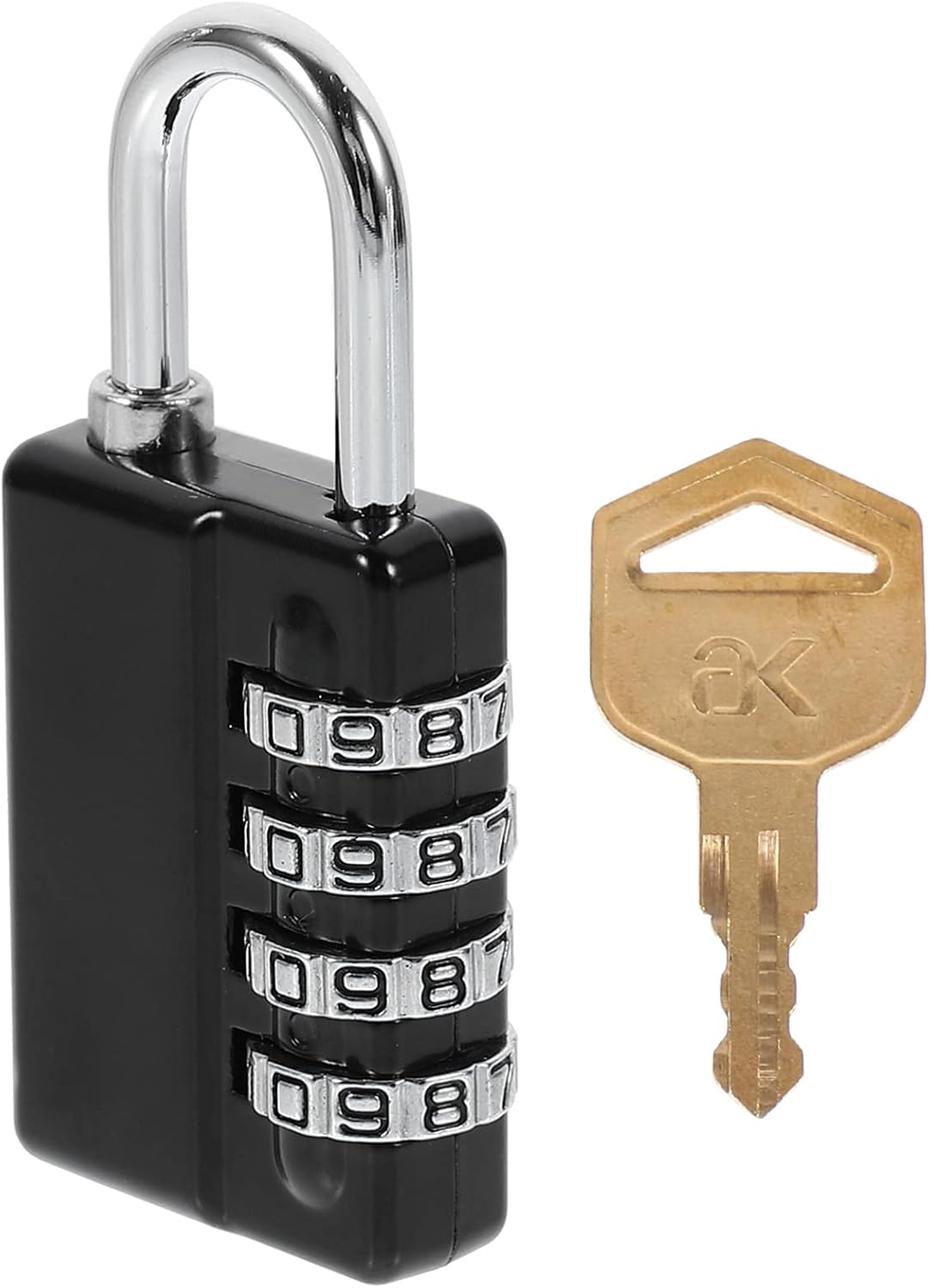 HEMOTON 1 Pack Padlock, Resettable Security Padlock with Keys, Waterproof Gate Lock for School, Gym or Sports Locker, Fence, Toolbox, Case, Hasp Storage