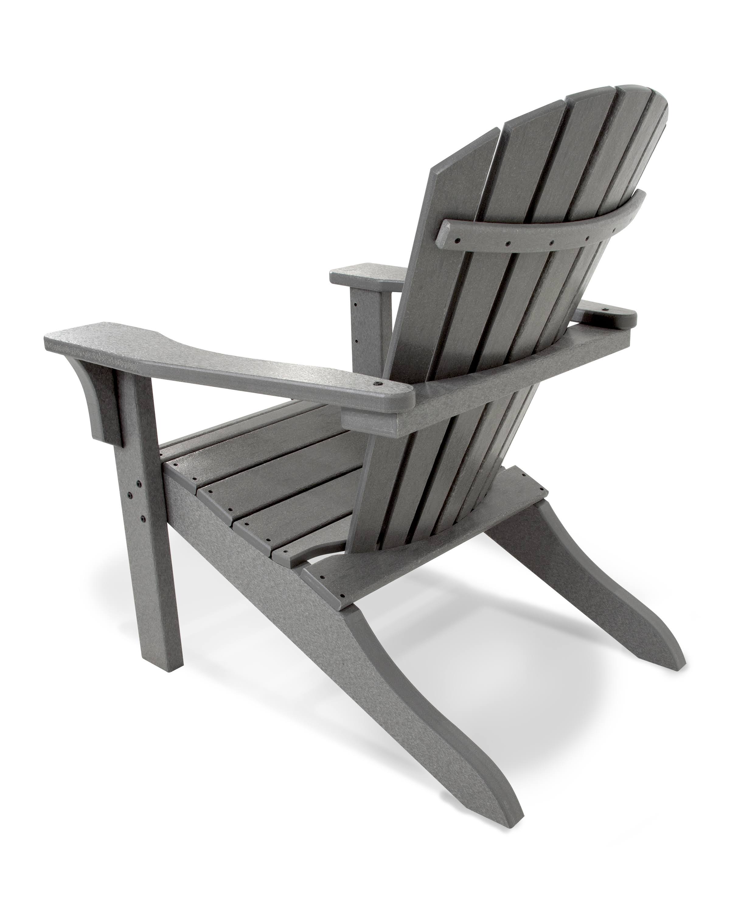 POLYWOOD SH22GY Seashell Adirondack Chair, Slate Grey