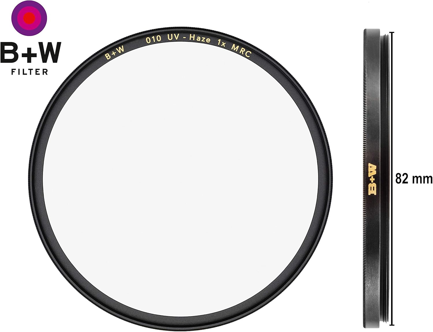 B + W 82mm UV Protection Filter (010) for Camera Lens – Standard Mount (F-PRO), MRC, 16 Layers Multi-Resistant Coating, Photography Filter, 82 mm, Clear Protector Pack of 2