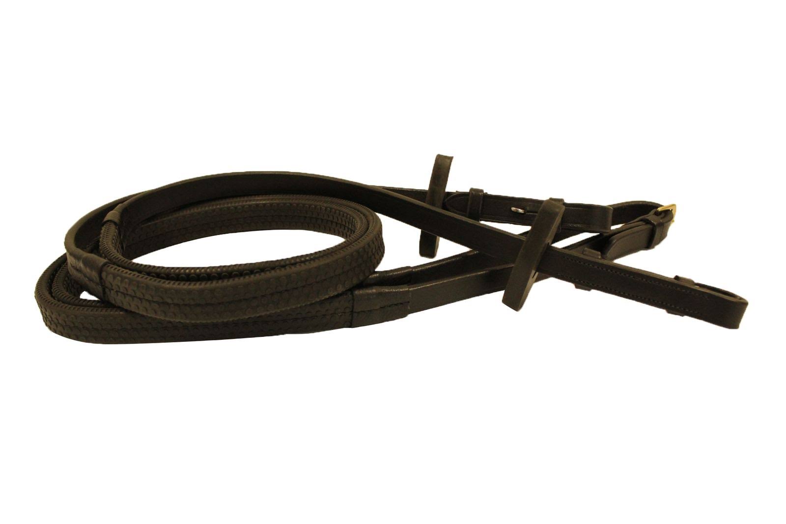 Micklem Rubber Reins - BLACK\PONY - Ajnaraintegrity
