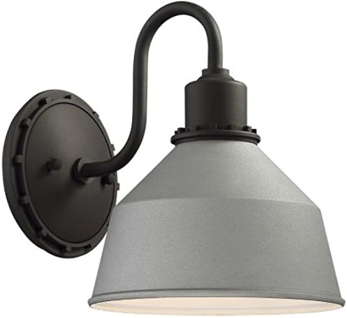 Minka Lavery Urban Industrial Outdoor Wall Light 71242-66 Mantiel Exterior Wall Lantern, 1-Light 100 Watts, Black