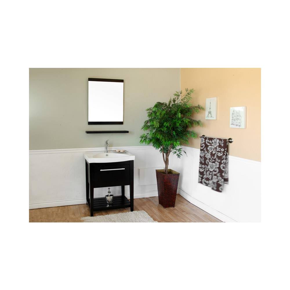 Bellaterra Home Bellaterra 27.5 in Single Sink Vanity Wood Black 804353