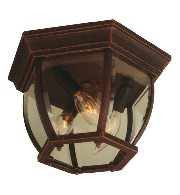 Craftmade Bent Glass Matte Black Outdoor Ceiling Light | Z433-TB