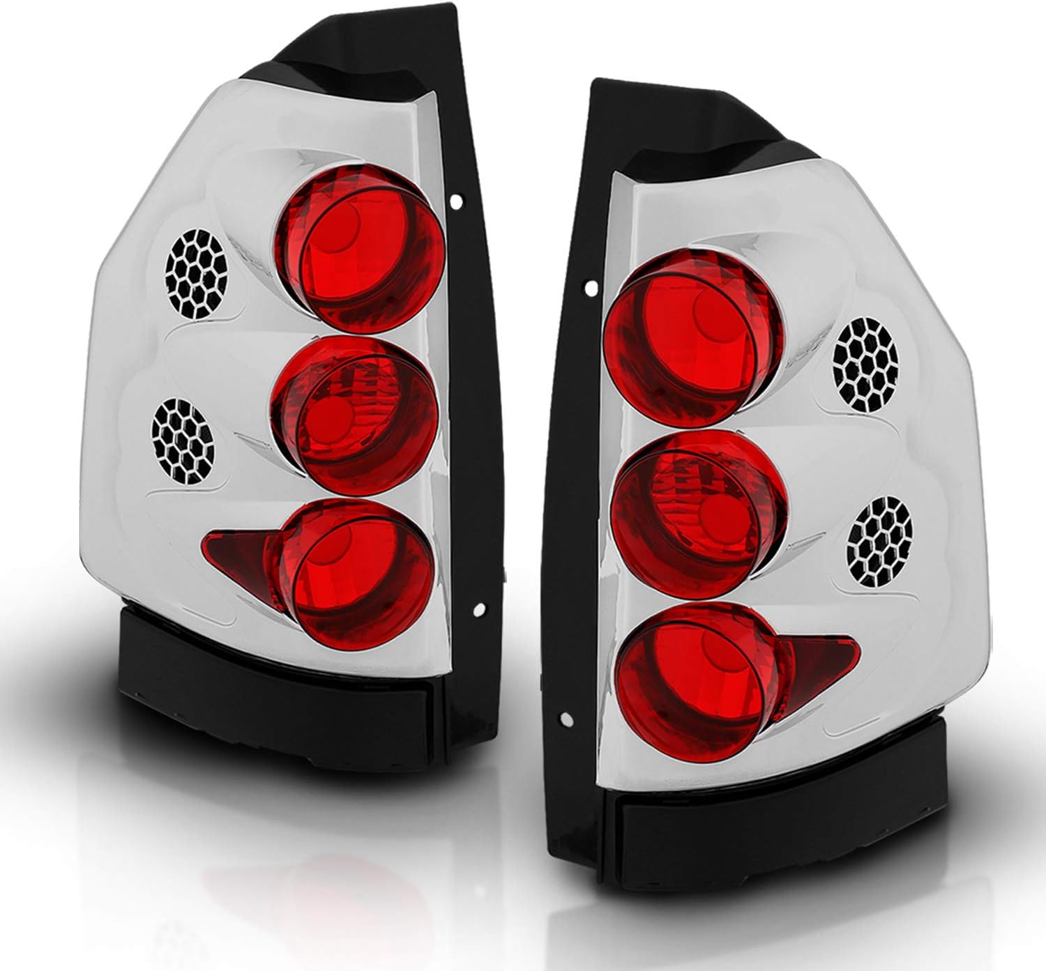 AmeriLite Black Euro Tail Lights for G.M.C Envoy - Passenger and Driver Side
