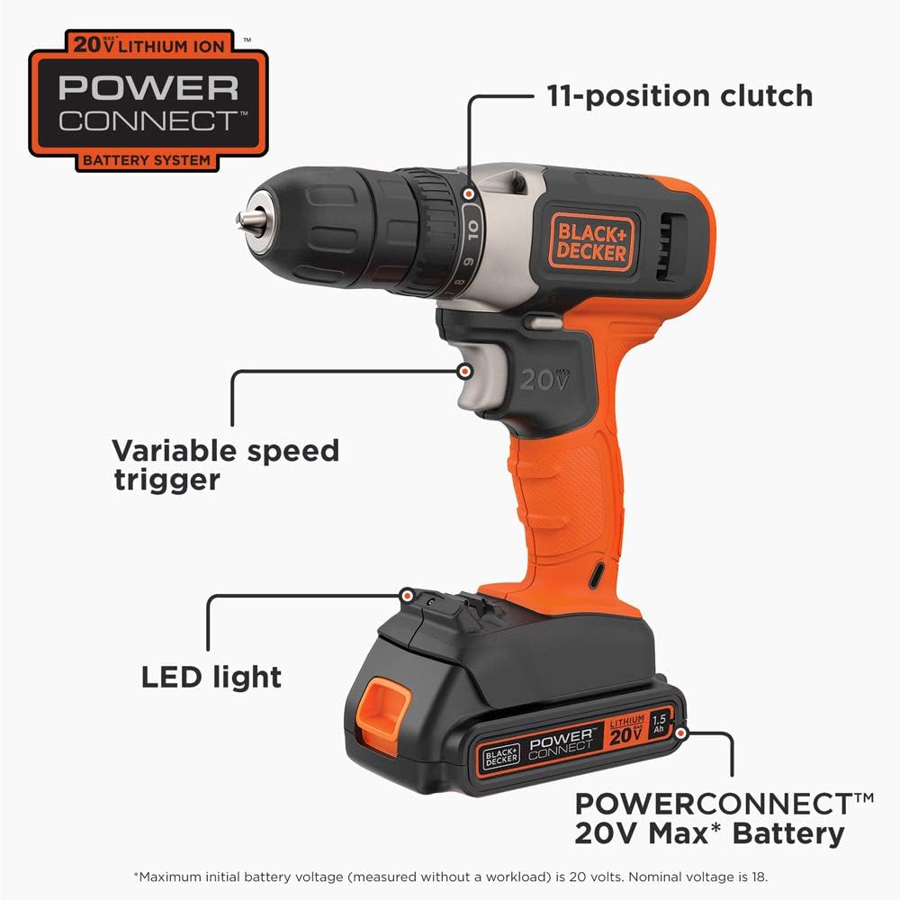 beyond by BLACK+DECKER 20V MAX Cordless Drill/Driver (BCD702C1AEV)
