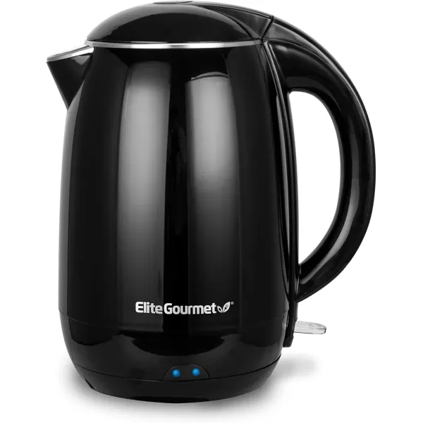 Coffee & Tea Kettles EKT1001 Electric 1.0L BPA-Free 1100W Glass Kettle Cordless 360&deg; Base, Stylish Blue LED Interior, Handy Auto Shut-Off Function &ndash; Quickly Boil Water For Tea & More, Black(Black)