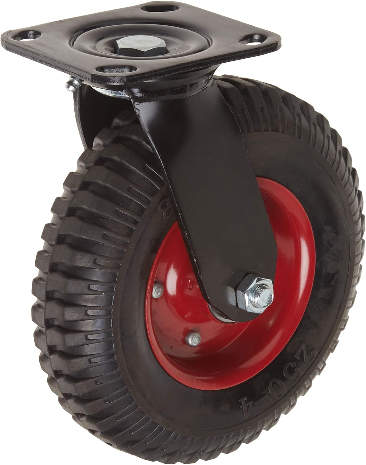 Steelex D2581 Swivel Heavy Duty Industrial Wheel, 8-Inch, Black Pack of 2