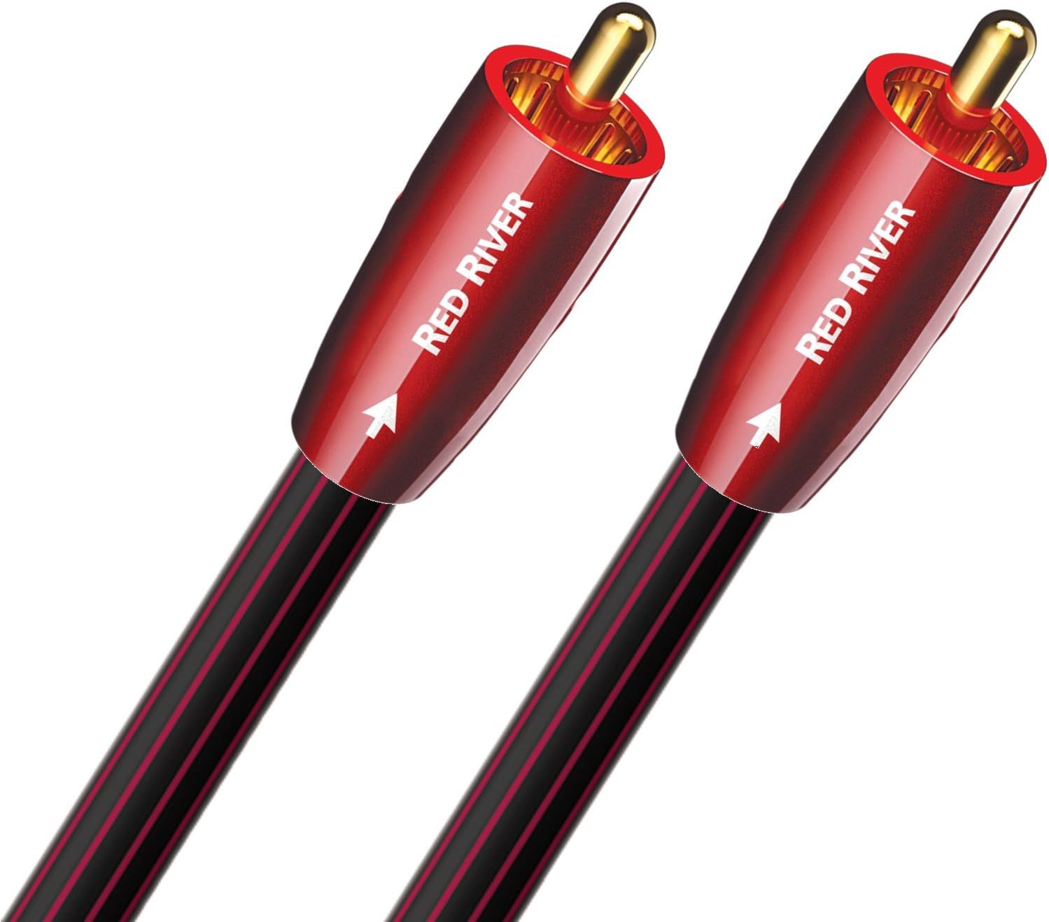 AudioQuest Red River RCA Analog-Audio Interconnect Cable with PVC Jacket (1.0 Meter Pair)