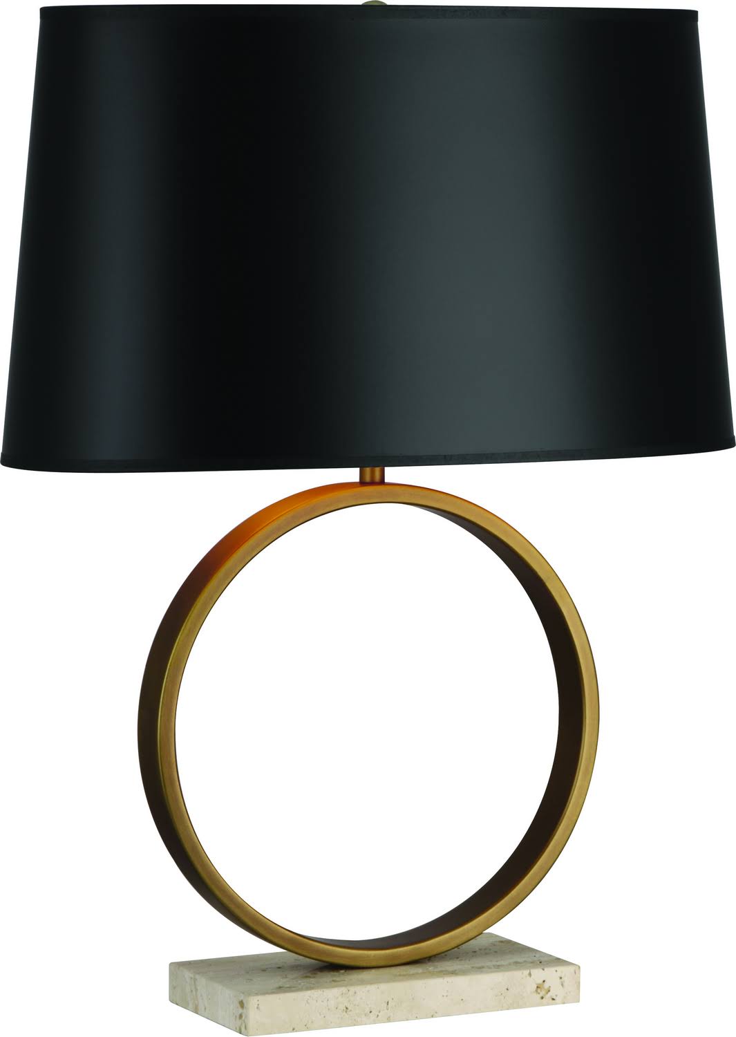 Robert Abbey Logan Aged Brass Table Lamp-Black