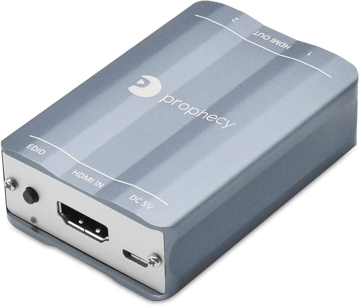 gofanco Prophecy 4K 1x4 HDMI 2.0 Splitter – 4K @60Hz YUV 4:4:4, HDR, 3D, HDCP 2.2/1.4, EDID, 18Gbps, ESD Protection, 4 Way Port 1 in 4 Out, TAA Compliant (PRO-HD20split4P) Pack of 2