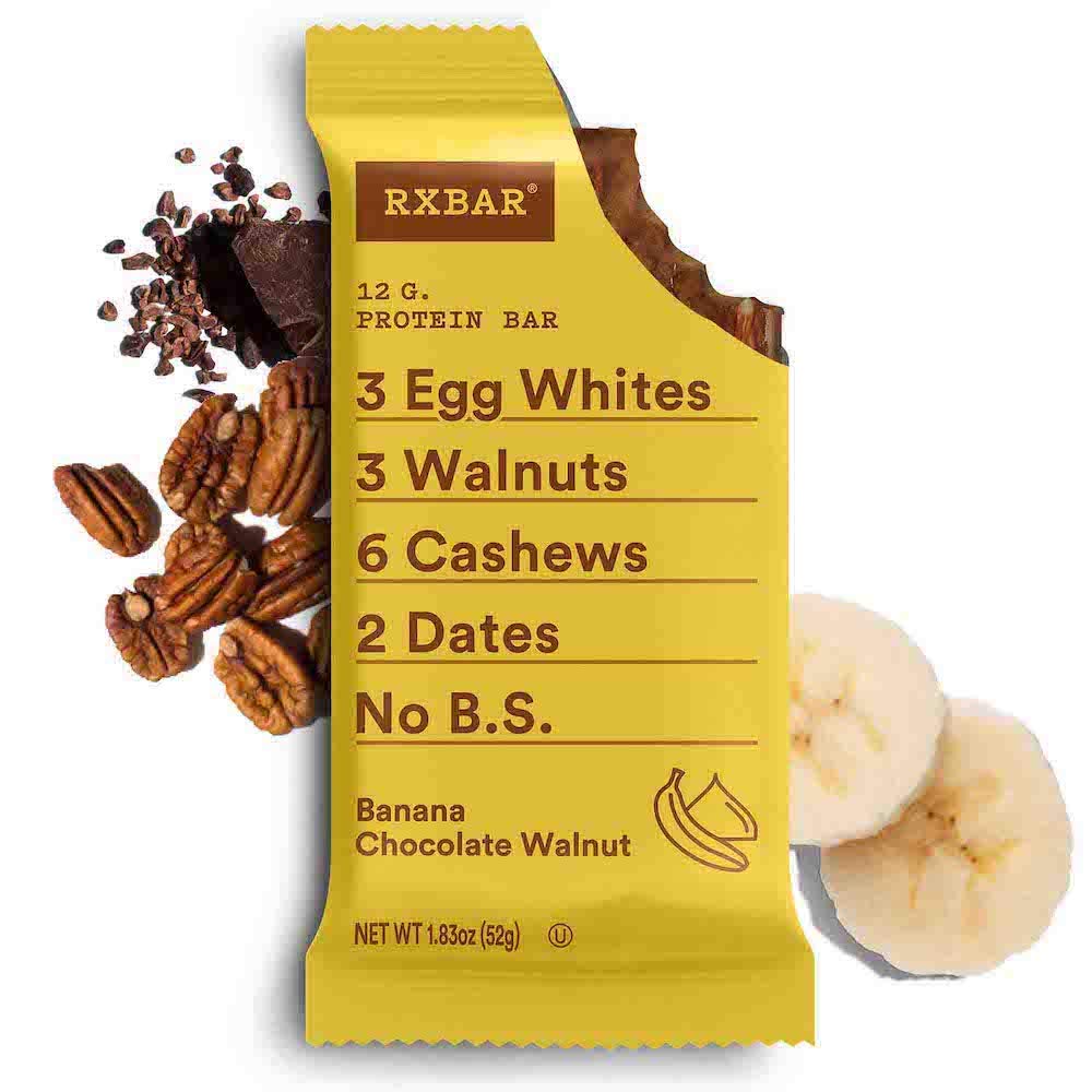 RXBAR, Banana Chocolate Walnut, Protein Bar, 1.83 Oz Bar, (24 Total Bars), High Protein Snack, Gluten Free Pack of 2