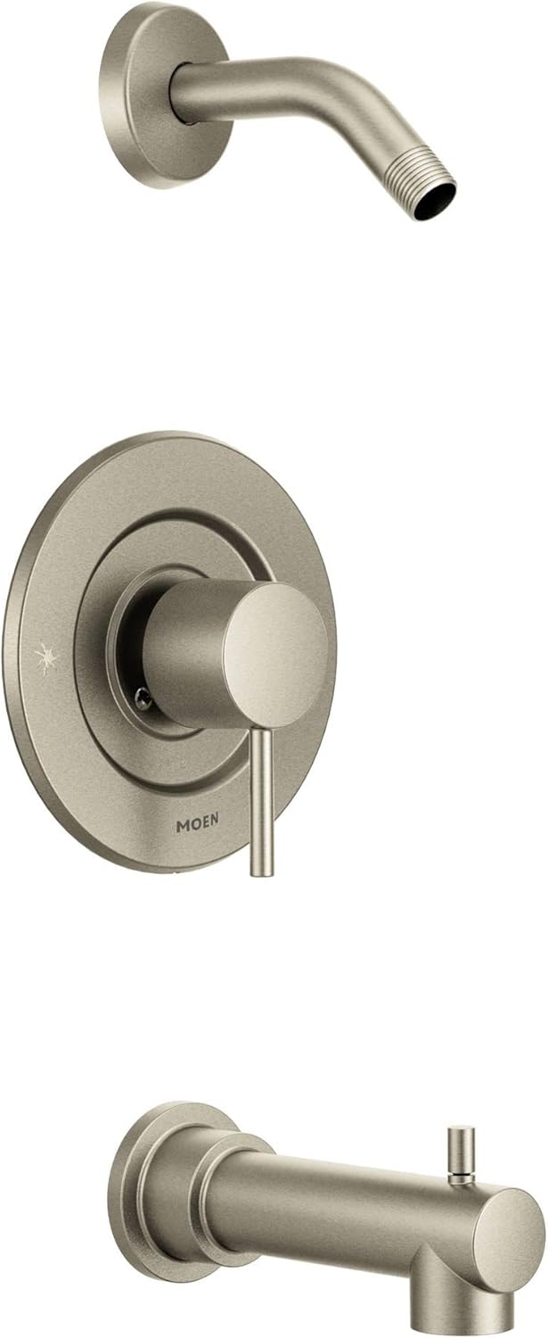 Moen T2193NHBL Align Posi-Temp Pressure Balancing Modern Tub and Shower Trim Kit without Showerhead, Valve Required, Matte Black