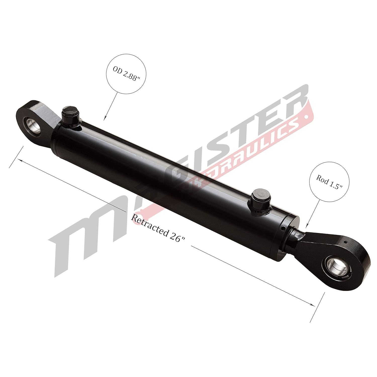 Magister Hydraulics Double Acting Hydraulic Cylinder - Universal Hydraulic Cylinder 2.5
