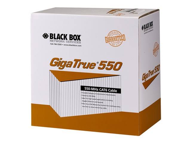 Black Box GigaTrue Bulk cable - CAT 6 - UTP 1000 ft - White 550