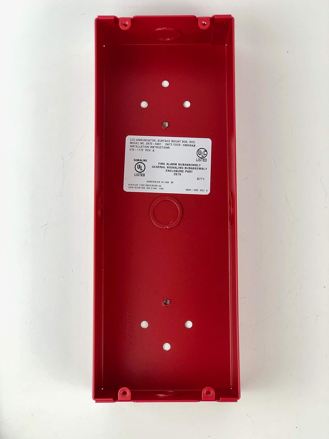 Simplex 2975-9461 Surface Box, Red