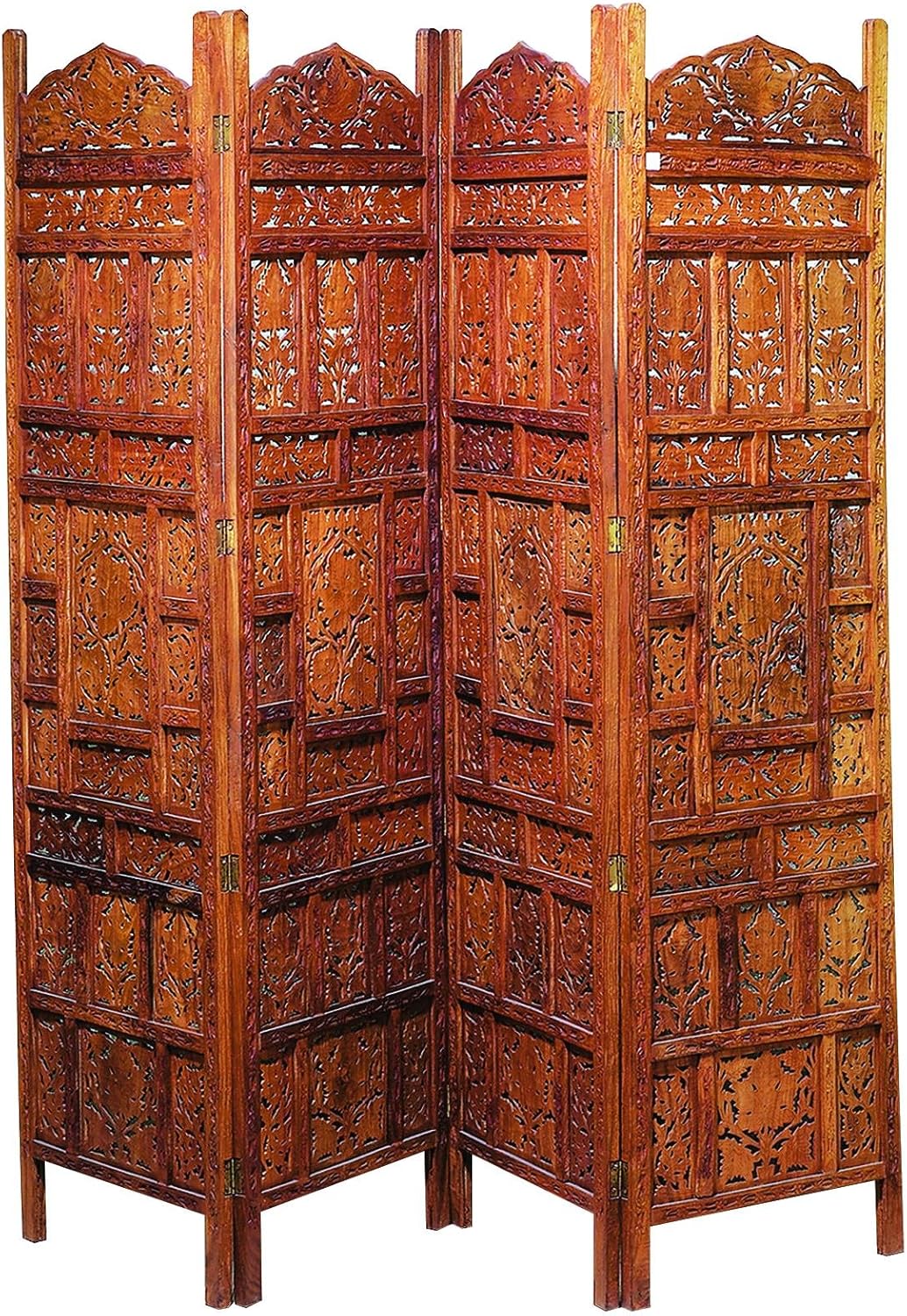 Deco 79 17278 Wood Screen Panels a Decorative Privacy Screen, Set of 4